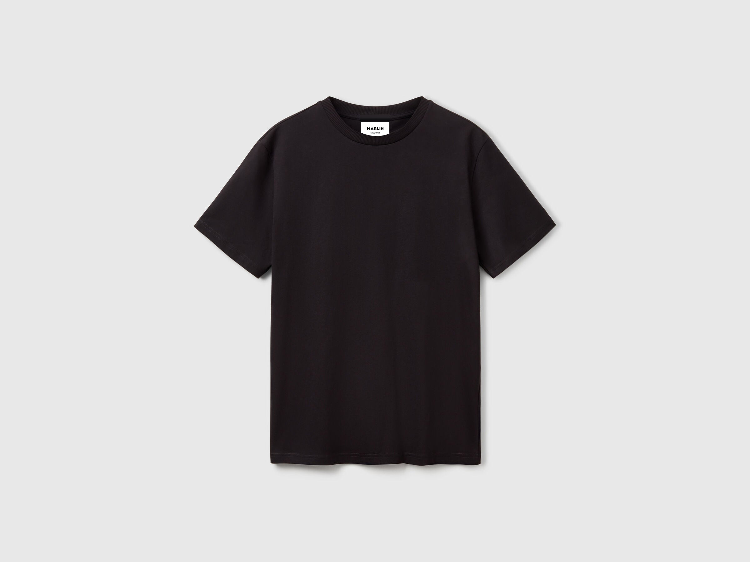 Matte Black Cotton Tee Shirt
