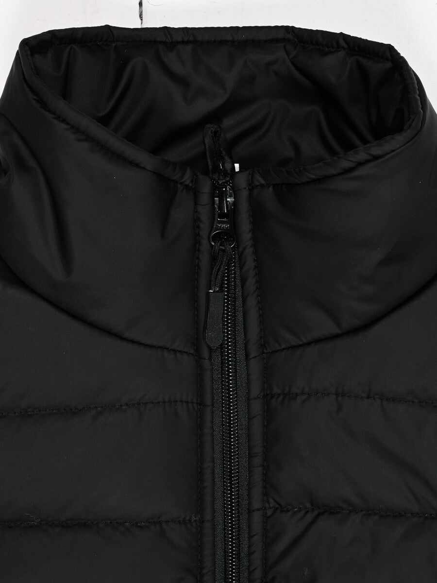 Black Sleeveless Puffer Gilet Jacket