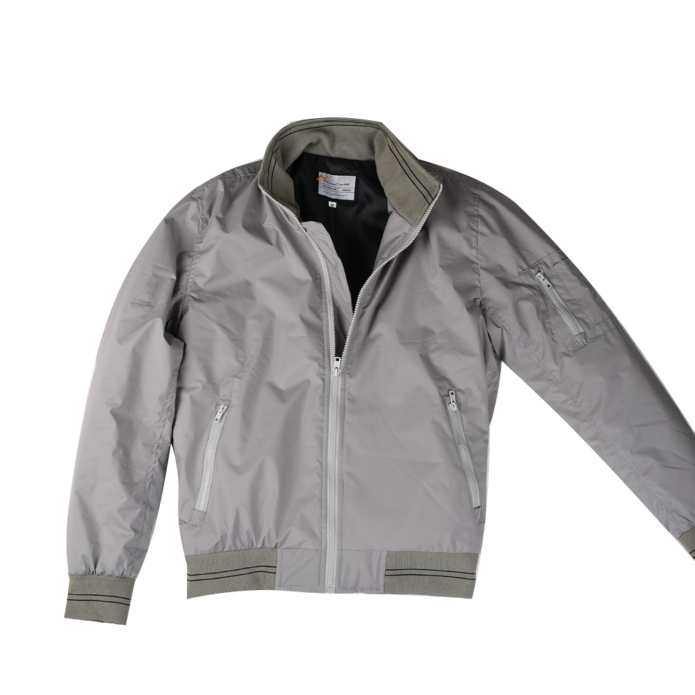 Stormy Gray Bomber Jacket