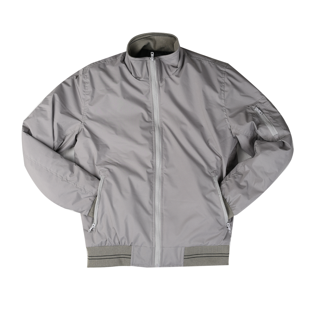 Stormy Gray Bomber Jacket