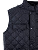 Men Black Diamond Quilted Puffer Jacket