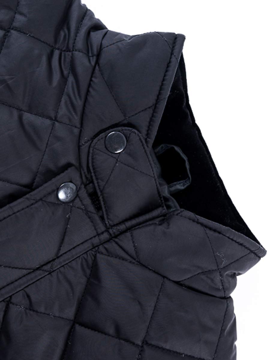 Men Black Diamond Quilted Puffer Jacket