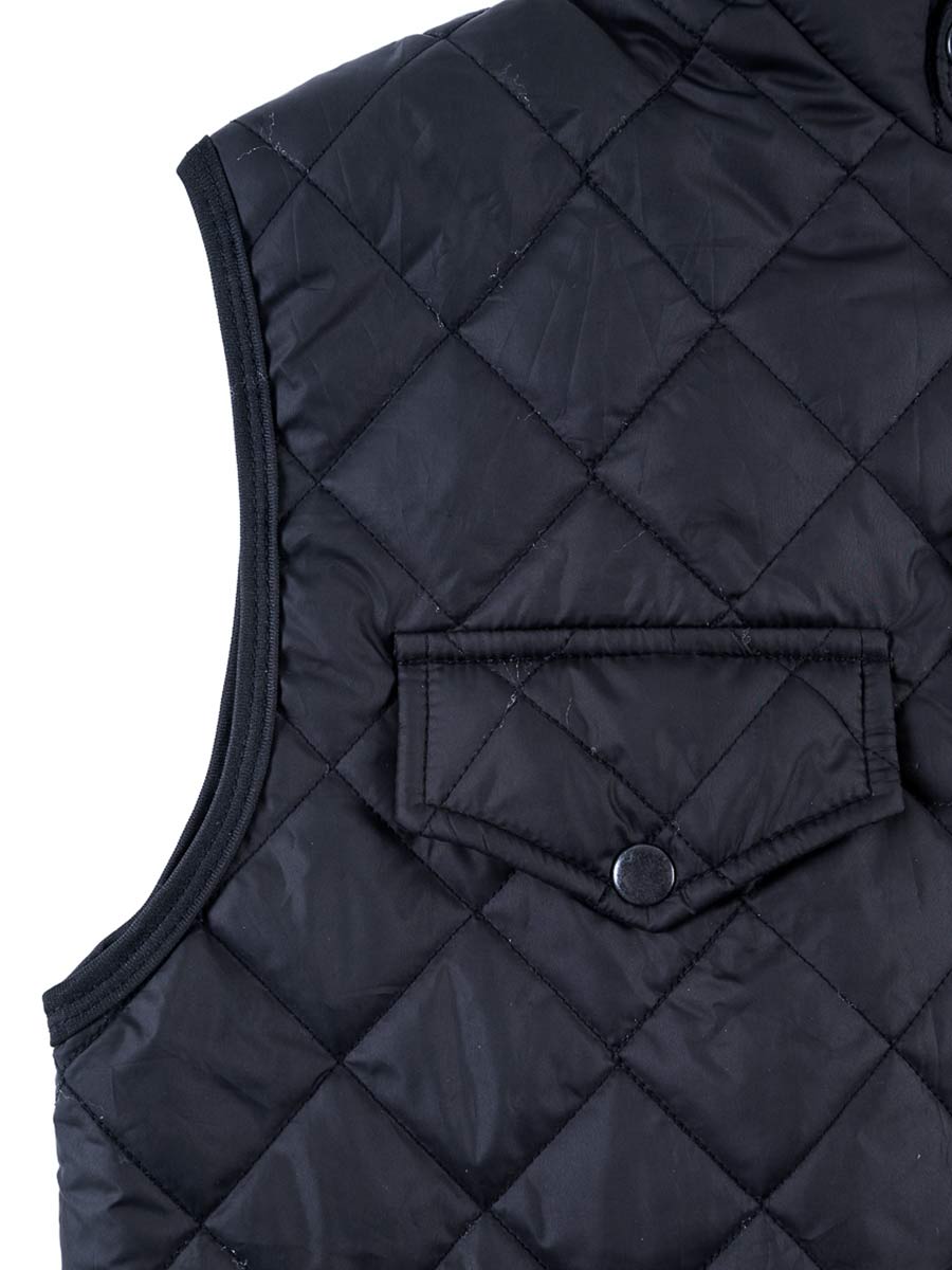 Men Black Diamond Quilted Puffer Jacket
