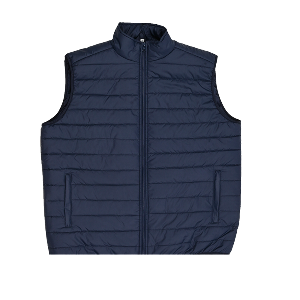 Navy Blue Sleeveless Puffer Gilet Jacket
