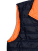 Load image into Gallery viewer, Navy Blue/Orange Sleeveless Puffer Gilet Jacket