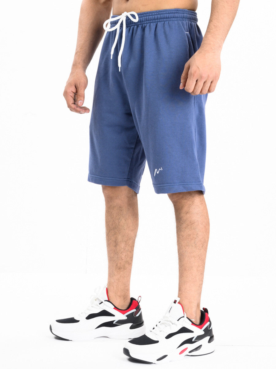 Blue Straight Sweatshorts