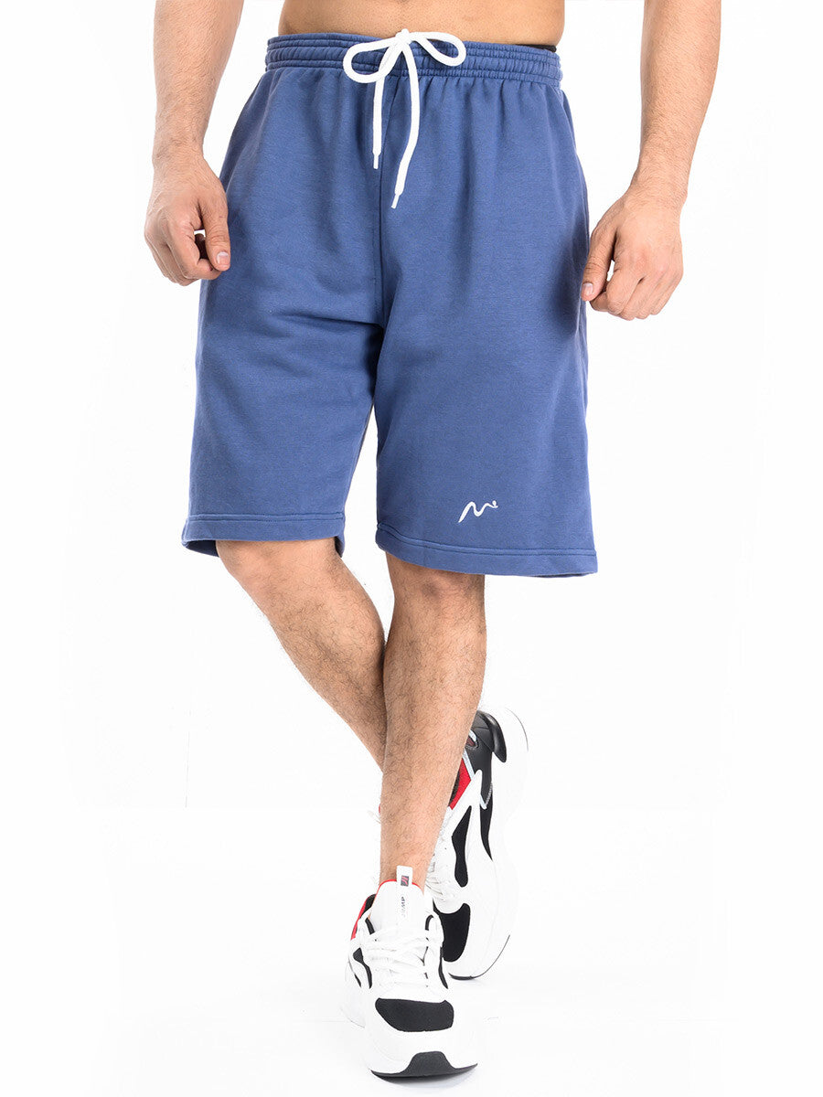 Blue Straight Sweatshorts