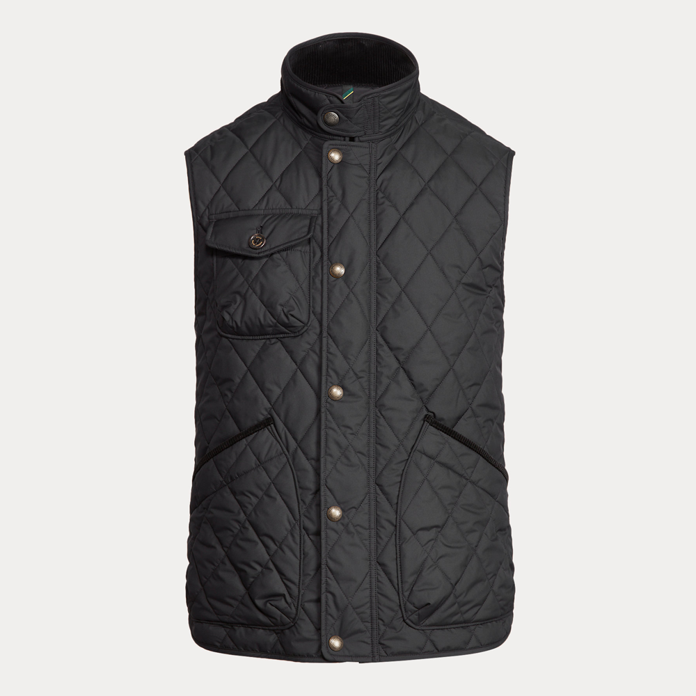 Men Black Diamond Quilted Puffer Jacket