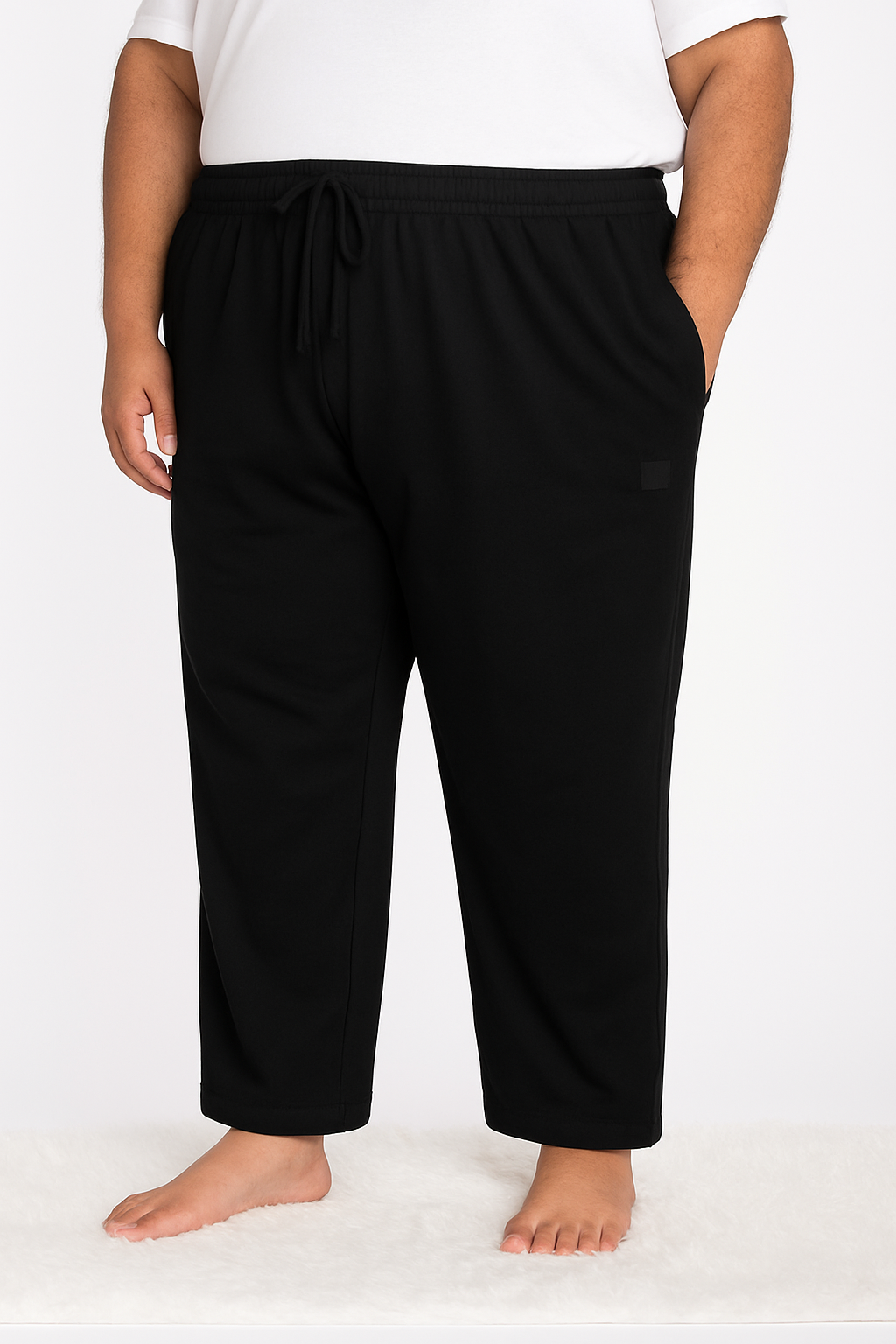 Pure Black Flex knitted Jersey Pajama