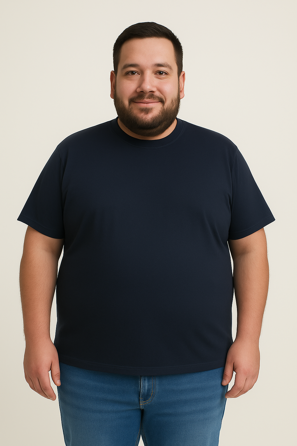 Steel Navy Cotton Tee Shirt