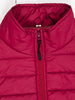 Hot Maroon Sleeveless Puffer Gilet Jacket