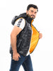 Load image into Gallery viewer, Black/Yellow Sleeveless Puffer Gilet Jacket