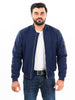Men Navy Blue Bomber Jacket