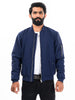 Men Navy Blue Bomber Jacket