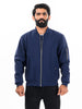 Men Navy Blue Bomber Jacket