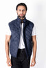 Men blue Diamond Quilted Puffer Jacket