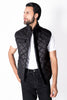 Men Black Diamond Quilted Puffer Jacket