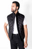 Men Black Diamond Quilted Puffer Jacket