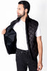Men Black Diamond Quilted Puffer Jacket