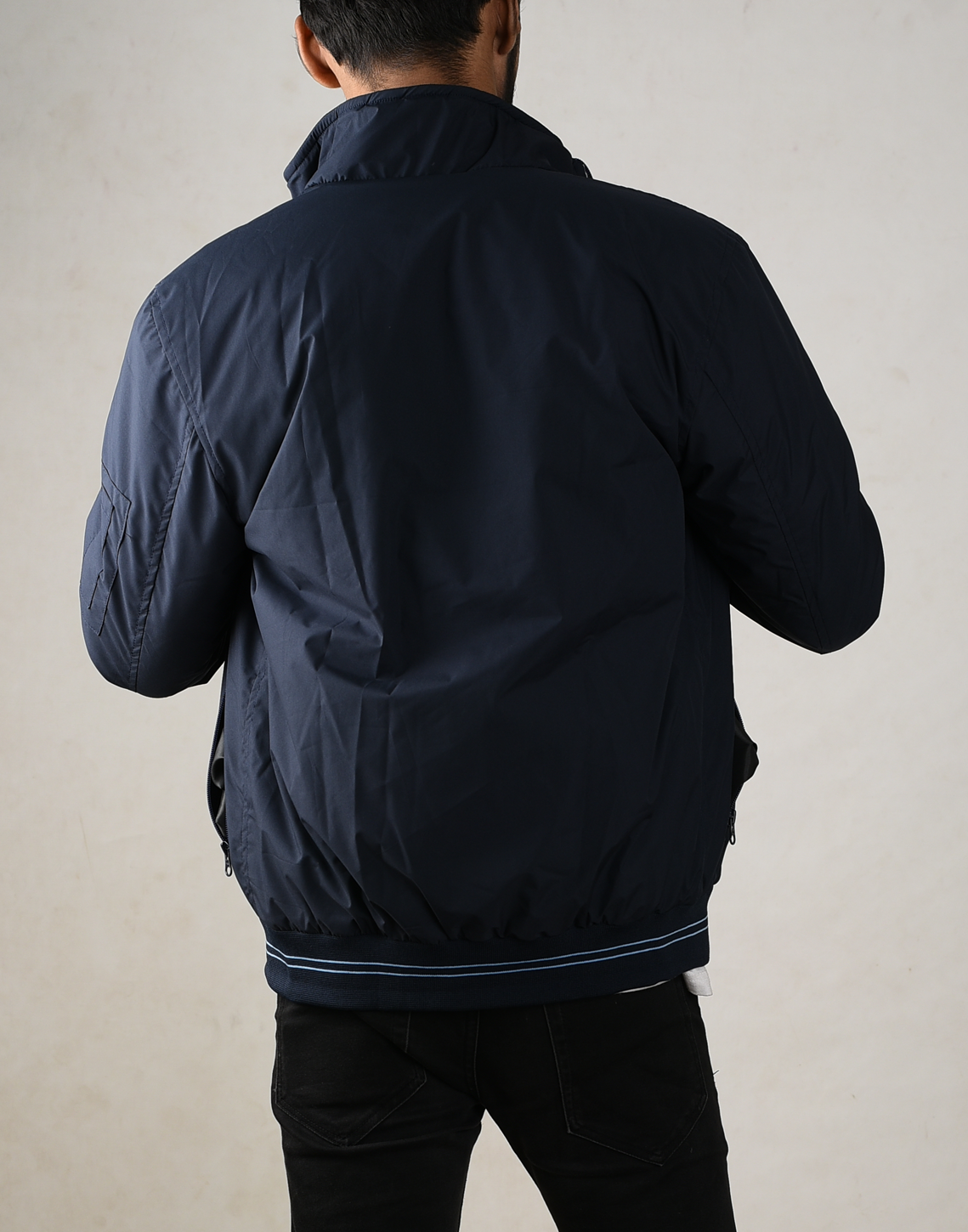 Ocean Blue Bomber Jacket
