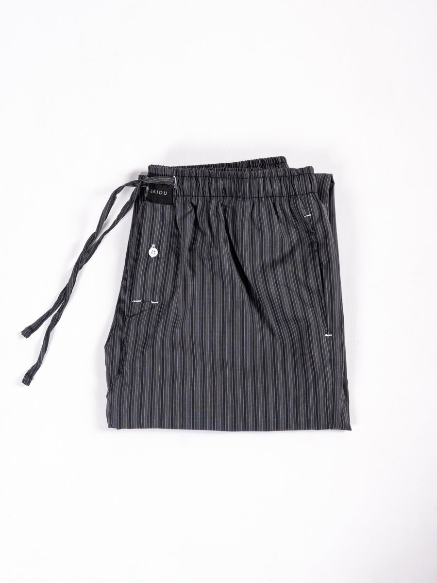 Men’s Classic Grey Striped Cotton Pajama