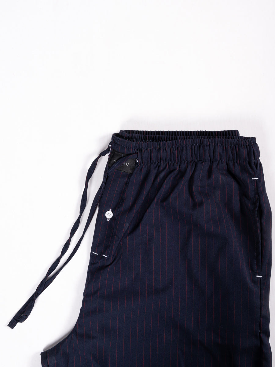 Men Blue & Brown Lining Cotton Pajama