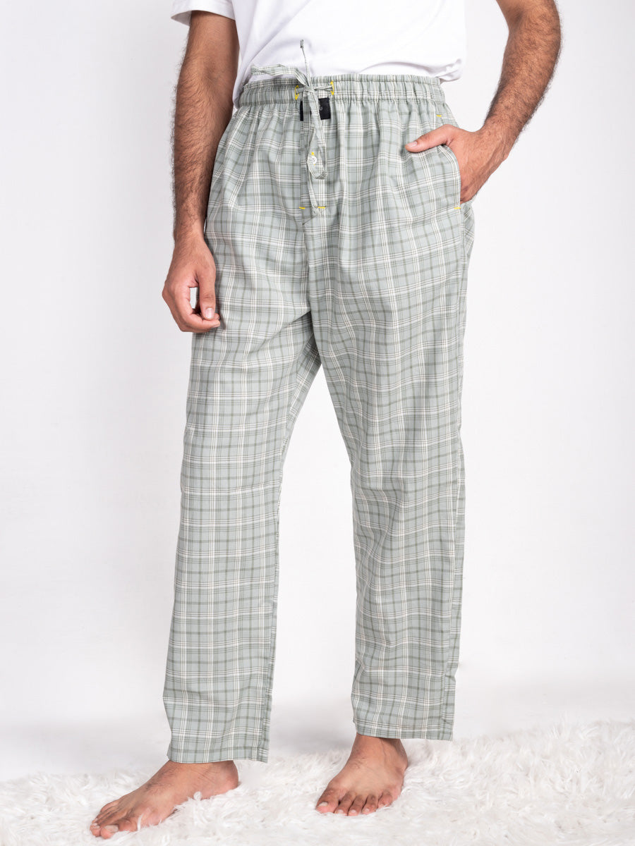 Men Green Breeze Box Check Cotton Pajama