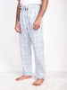 Men Soft White Mix Lining Check Cotton Pajama