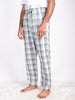 Men Sky Blue Light Check Cotton Pajama