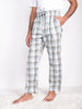 Men Sky Blue Light Check Cotton Pajama