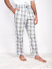 Men Sky Blue Light Check Cotton Pajama