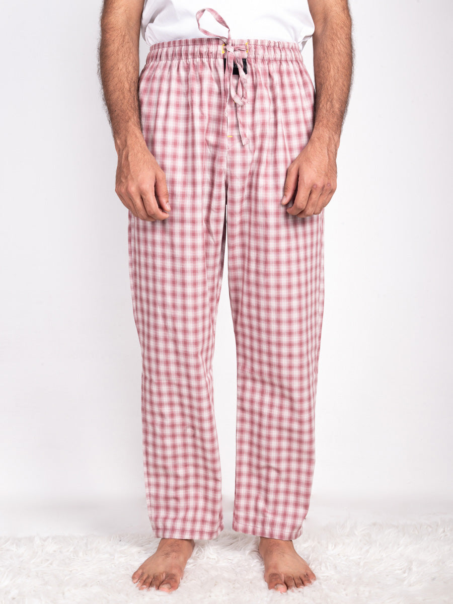 Men Classic Pixel Check Cotton Pajama