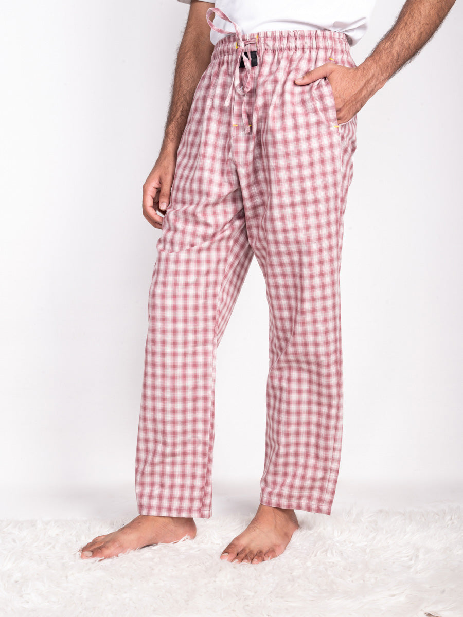 Men Classic Pixel Check Cotton Pajama