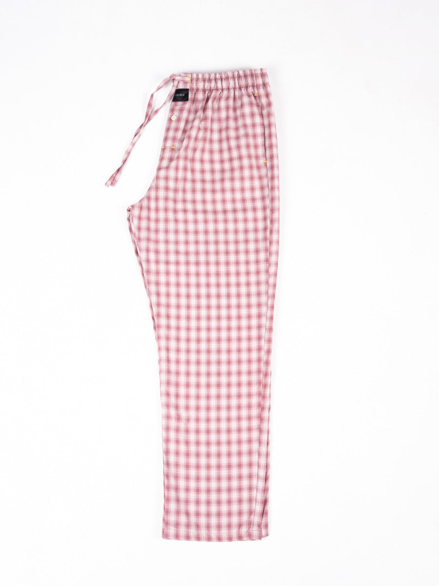 Men Classic Pixel Check Cotton Pajama