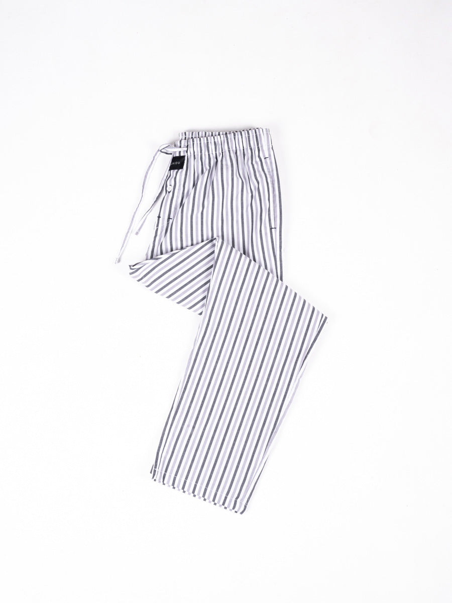 Men Cool White & Grey lining Cotton Pajama