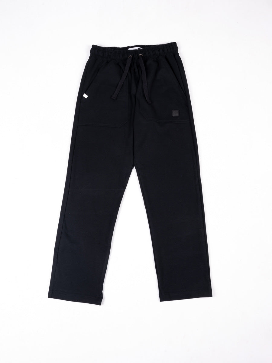 Pure Black Flex  Cotton Jersey Pajama