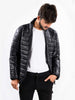 Men black Quilted Puffer Jacket