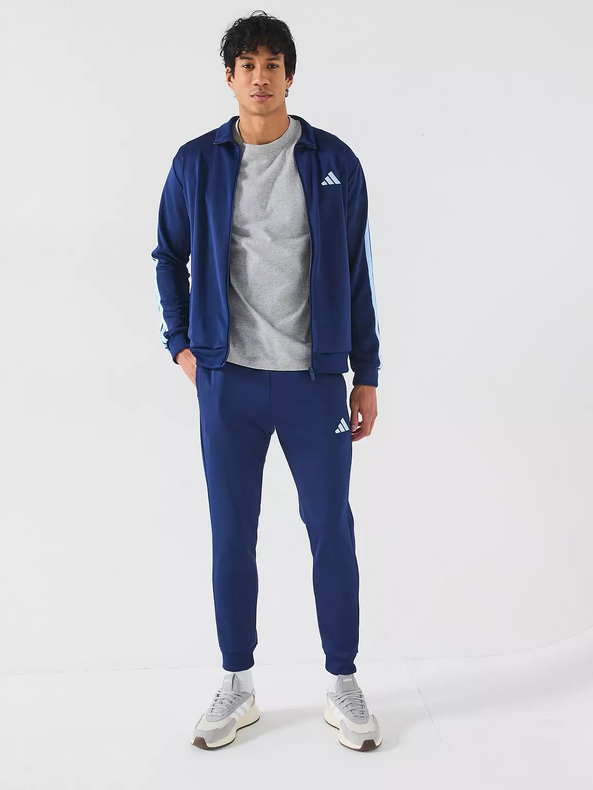 Men's Sportswear Basic 3 Stripes Woven Tracksuit - Navy