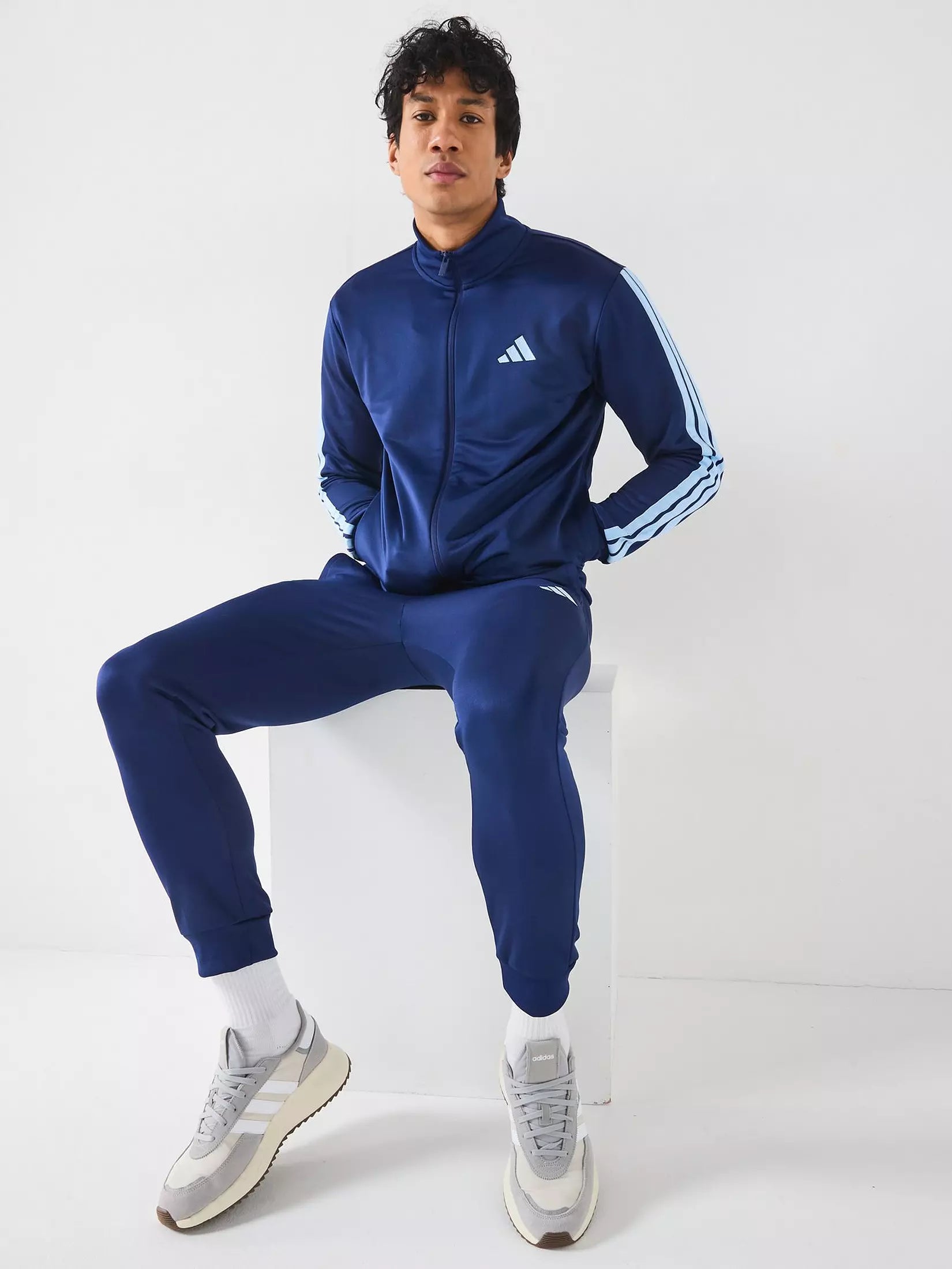 Men's Sportswear Basic 3 Stripes Woven Tracksuit - Navy